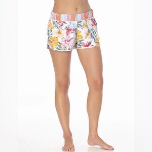 Endless Waves Colorful Aloha Floral Board Shorts Junior’s Elastic Waist Size M